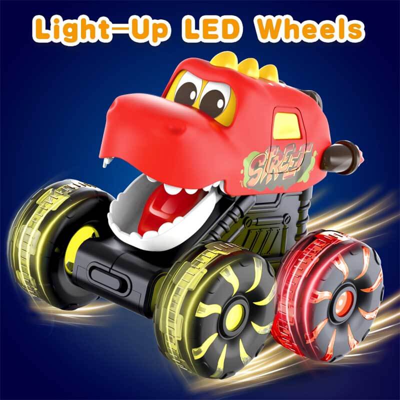 Kids' Dinosaur Monster Truck Toys with LED Wheels