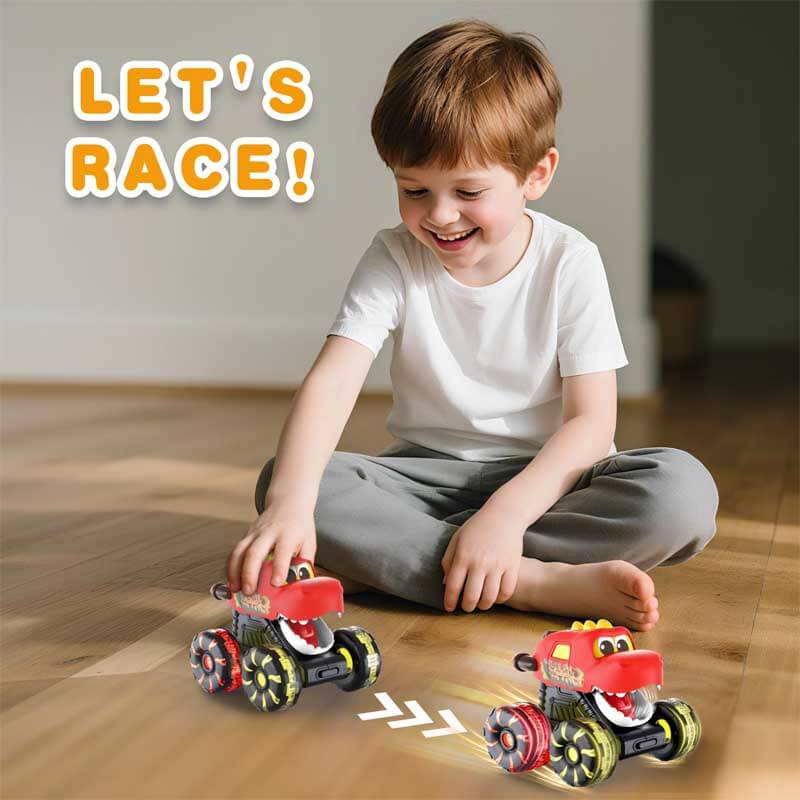 Kids' Dinosaur Monster Truck Toys with LED Wheels