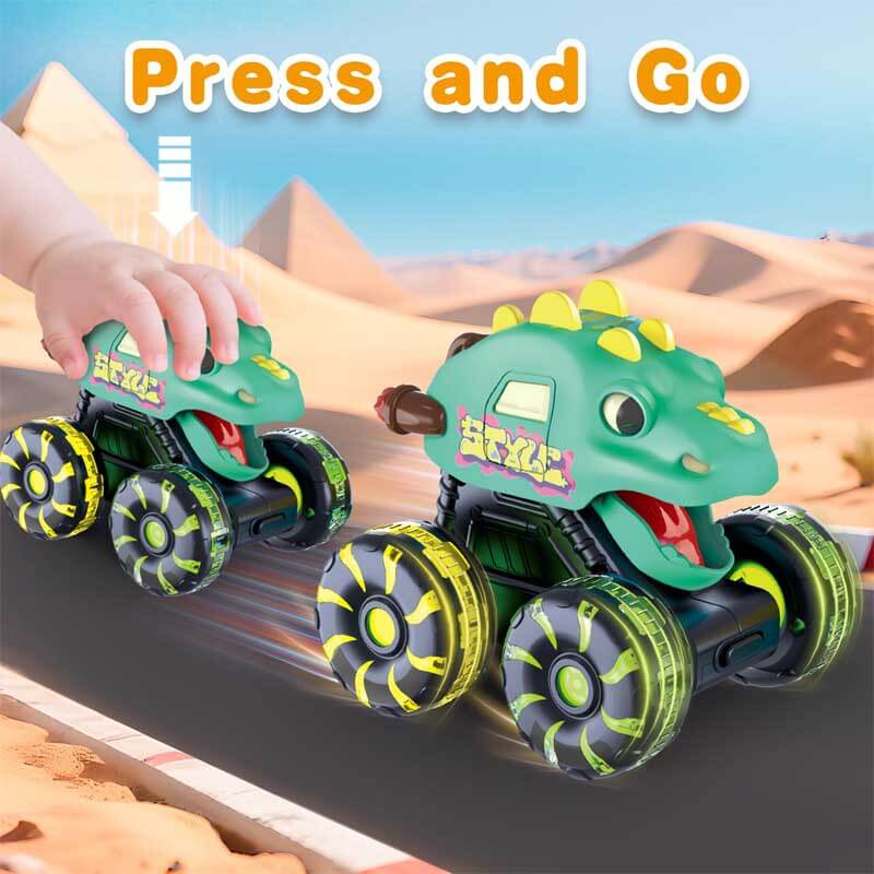 Kids' Dinosaur Monster Truck Toys with LED Wheels
