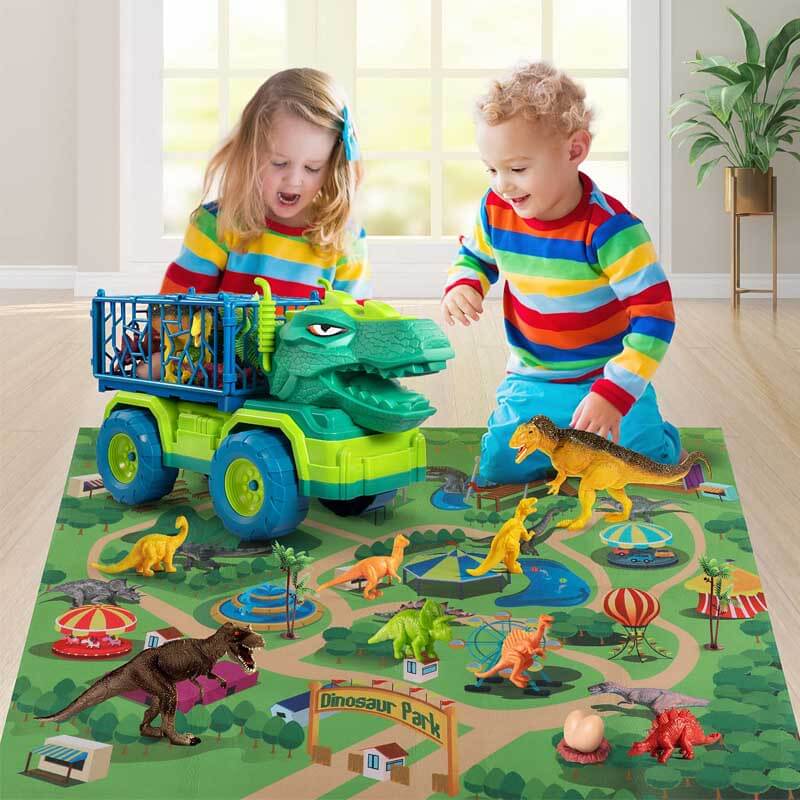 Kids' Dinosaur Transport Truck & Figures Play Set