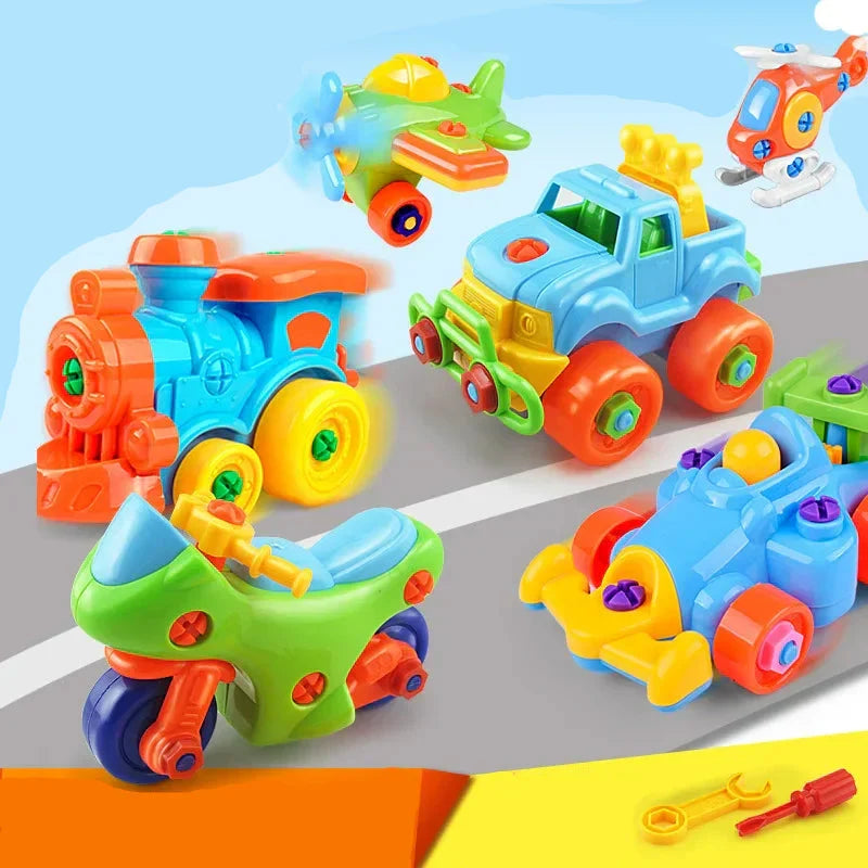 Kids DIY Vehicle Building Set - Assemble & Drive Toy Car Screw Set