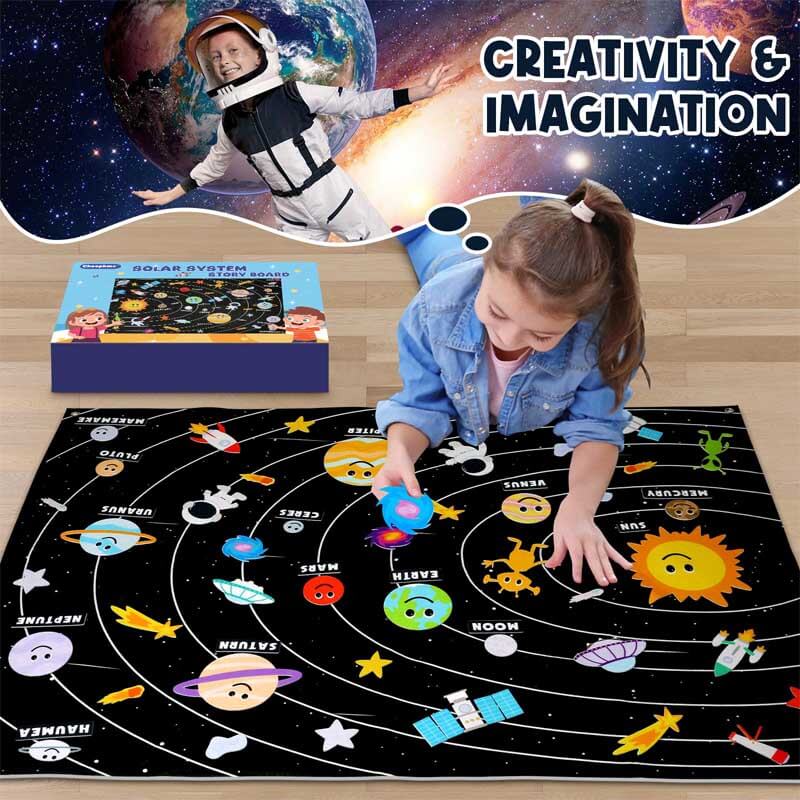 Kids' Educational Solar System Felt Board Set