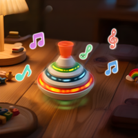 Kids' Musical Light-Up Spinning Top Sensory Toy