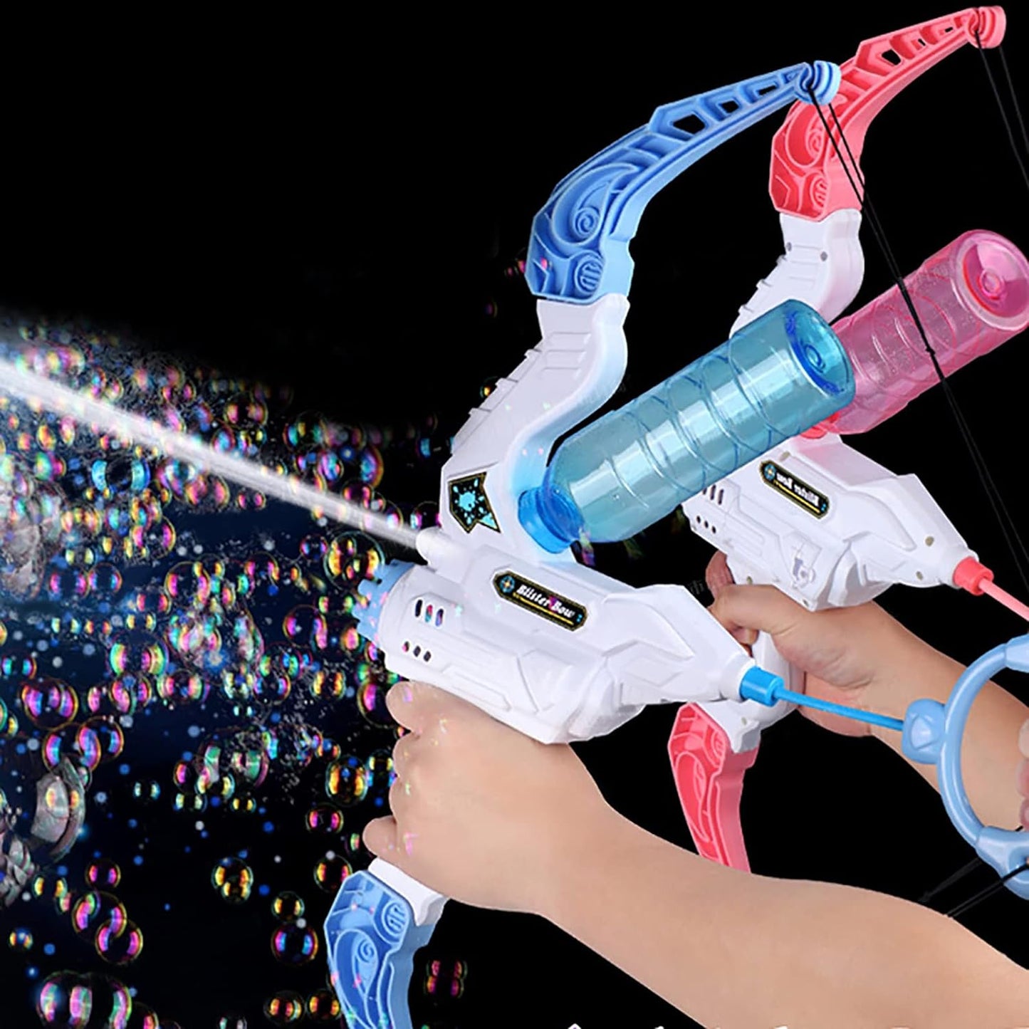 Kids Outdoor 2-in-1 Bow Bubble Machine Water Blaster Toy