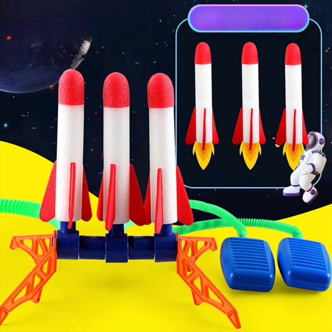 Kids' Outdoor Stomp Rocket & Launcher Set