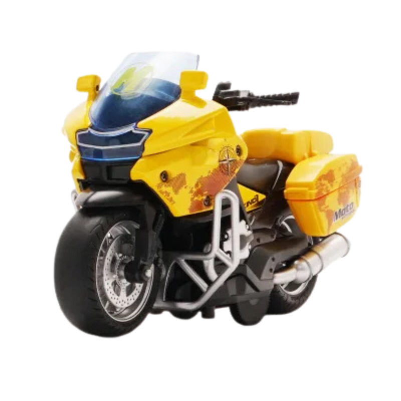 Kids' Pull-Back Motorcycle Toy with Lights & Music