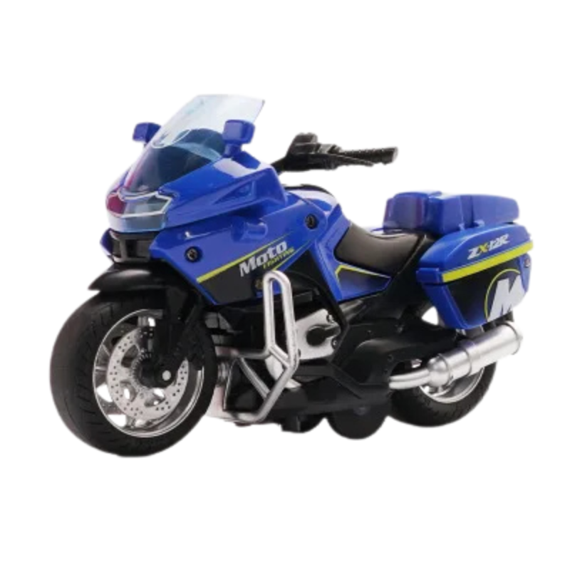 Kids' Pull-Back Motorcycle Toy with Lights & Music