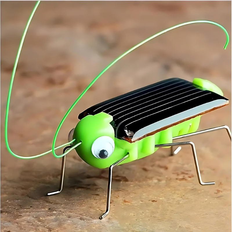 Kids' Solar Powered Hopping Grasshopper Toy
