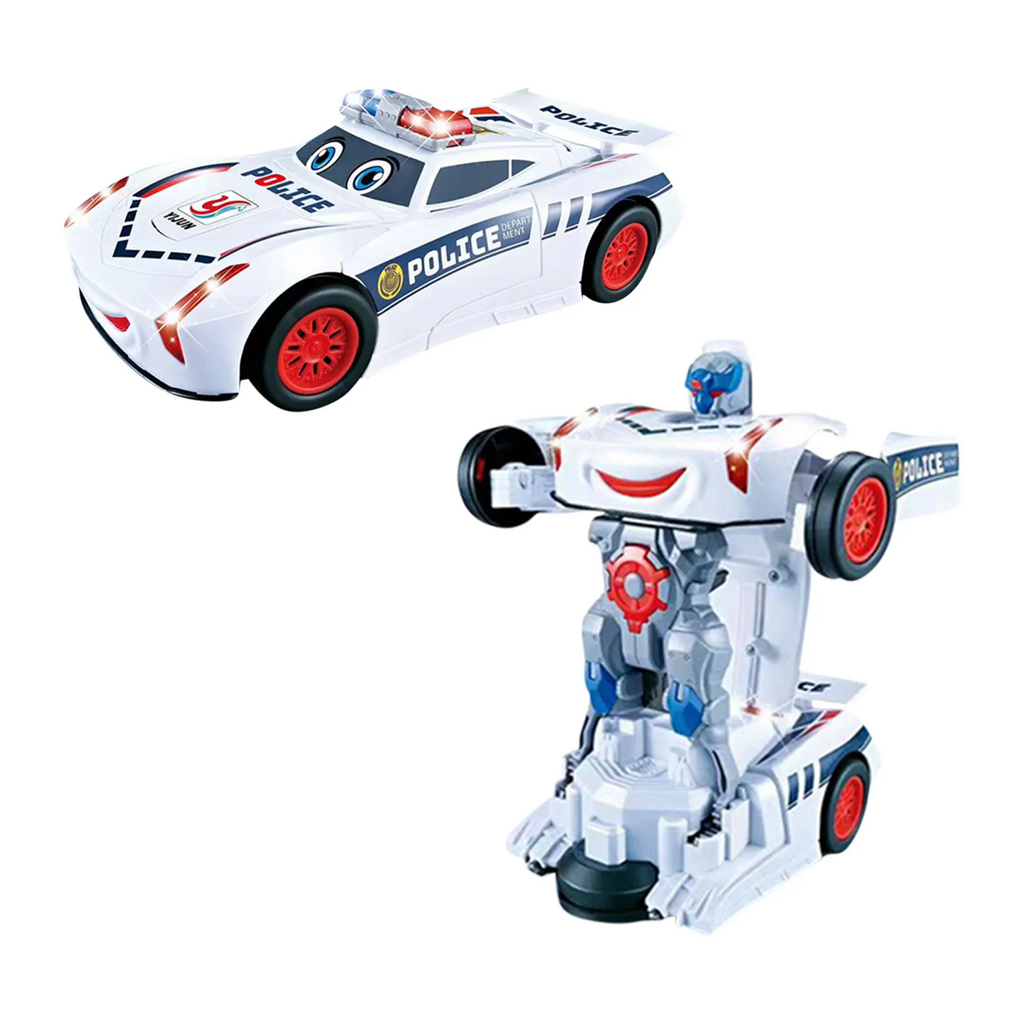 Kids' Transforming Robot Toy Car with Obstacle Detection