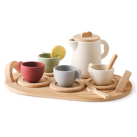 Kids Wooden Tea Party Set - Educational Play Toy