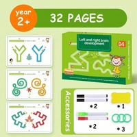 Kletshuts™ ActivityBook: Tracing and Drawing Educational Reusable Workbook