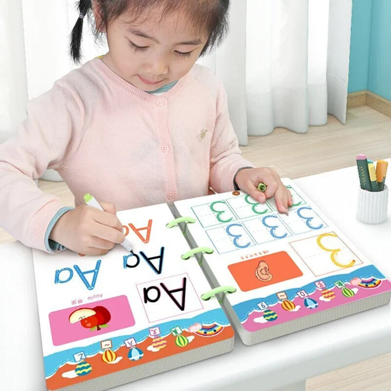 Kletshuts™ ActivityBook: Tracing and Drawing Educational Reusable Workbook