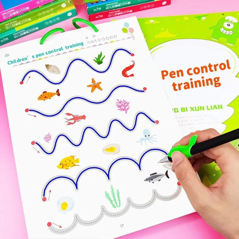 Kletshuts™ ActivityBook: Tracing and Drawing Educational Reusable Workbook
