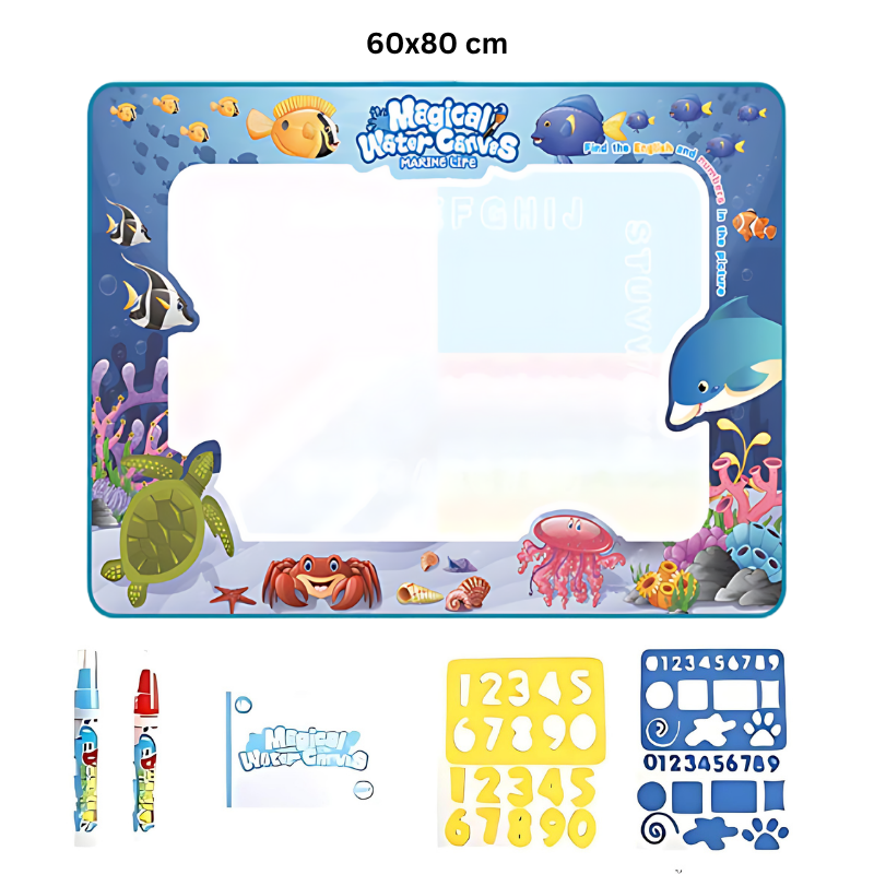 Kletshuts™ WaterCanvas: Reusable Water Doodle Canvas Set for Kids