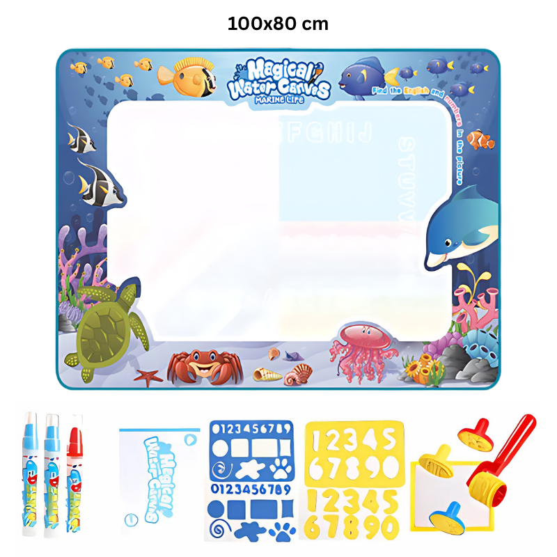 Kletshuts™ WaterCanvas: Reusable Water Doodle Canvas Set for Kids