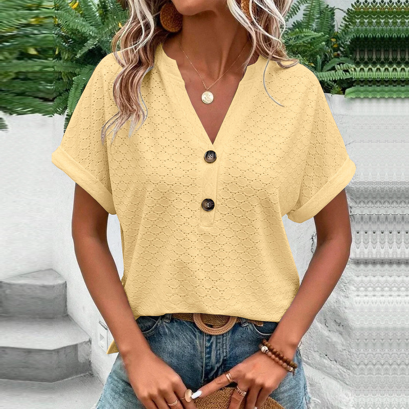 Ladies Blouse: Stylish & Comfortable with Button Closure