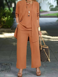 Ladies Elegant Three-Piece Set Jumpsuit for Any Occasion