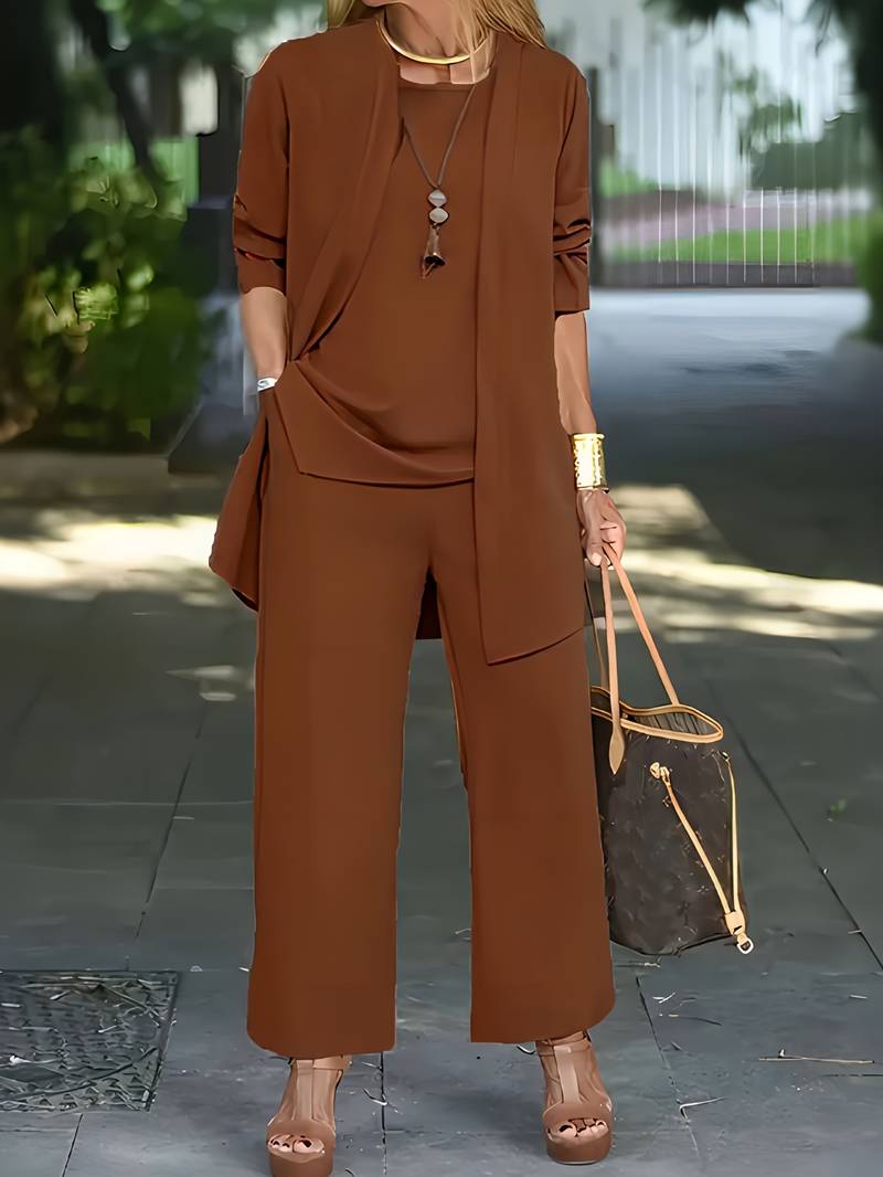 Ladies Elegant Three-Piece Set Jumpsuit for Any Occasion