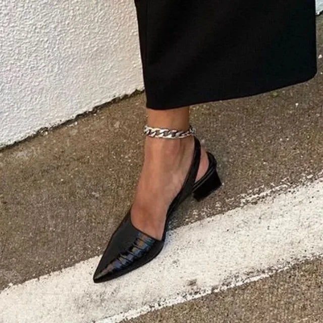 Lara Orthopedic Pumps with Croco Design – Elegant, Comfortable & Perfect for Any Occasion