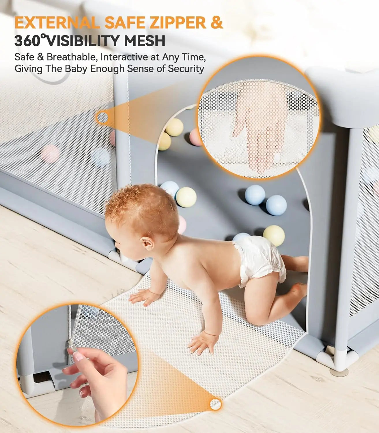 Large Baby & Toddler Playpen – Safe Indoor & Outdoor Play Area with Soft Panels