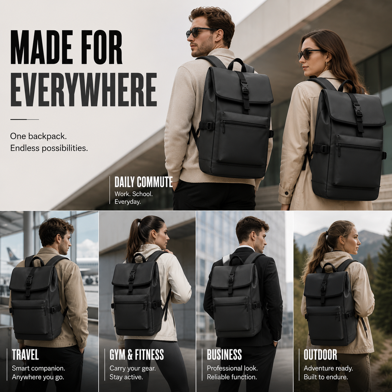 Large Capacity Commuter Backpack