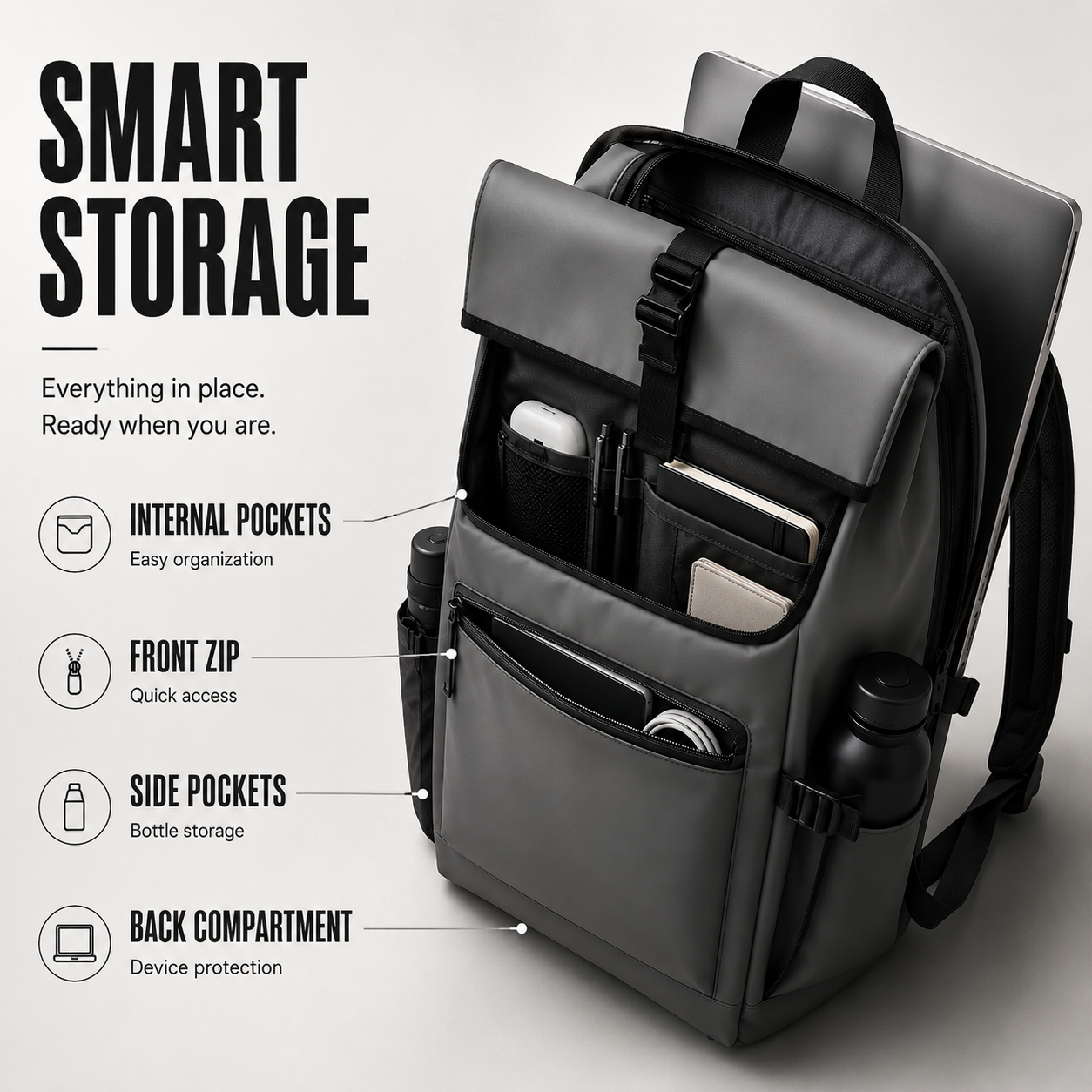 Large Capacity Commuter Backpack