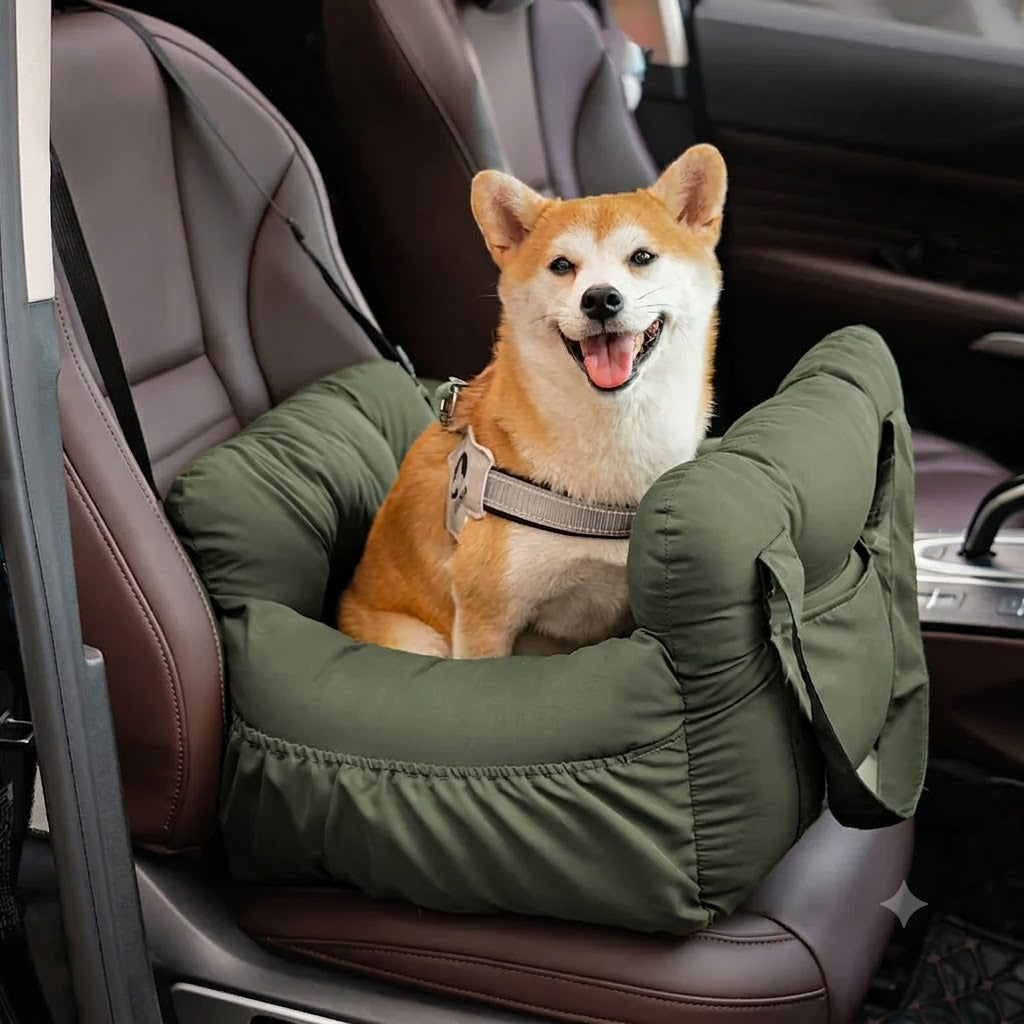 Large Dog Car Seat - Portable, Cozy Cushion for Outings
