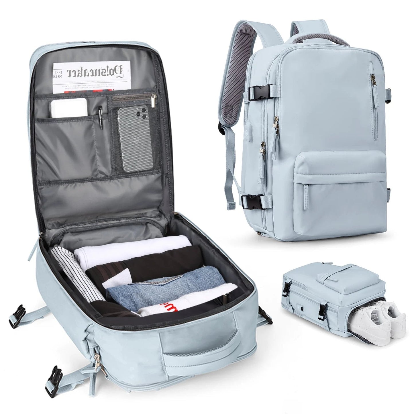 Large Women's Travel Bag Waterproof Hiking Backpack – 35L Multifunction