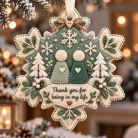 Layered Felt Thank You Keepsake Ornament