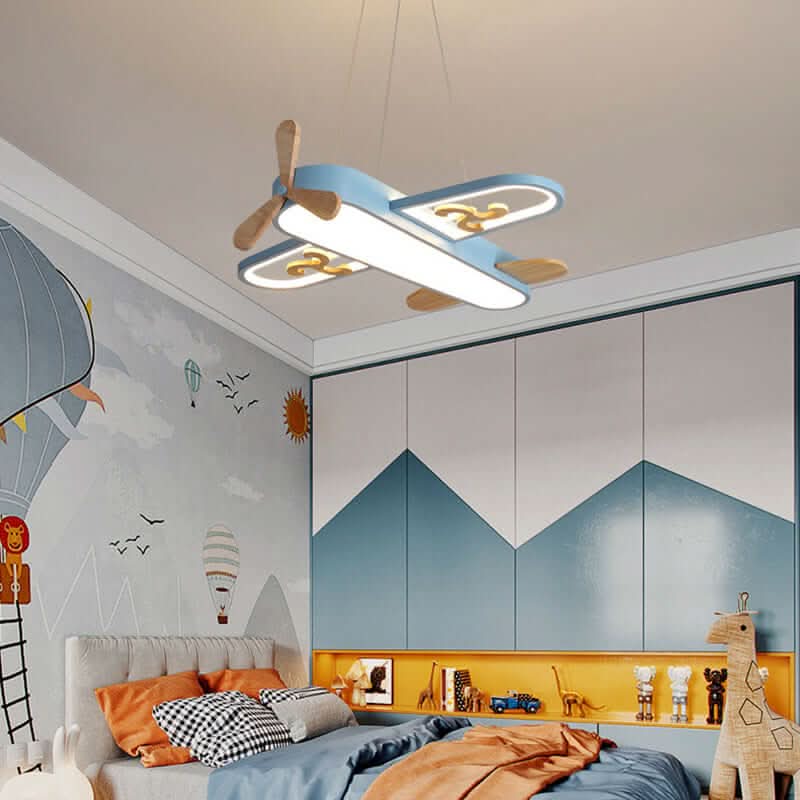 LED Airplane Ceiling Light for Kids Room with Remote