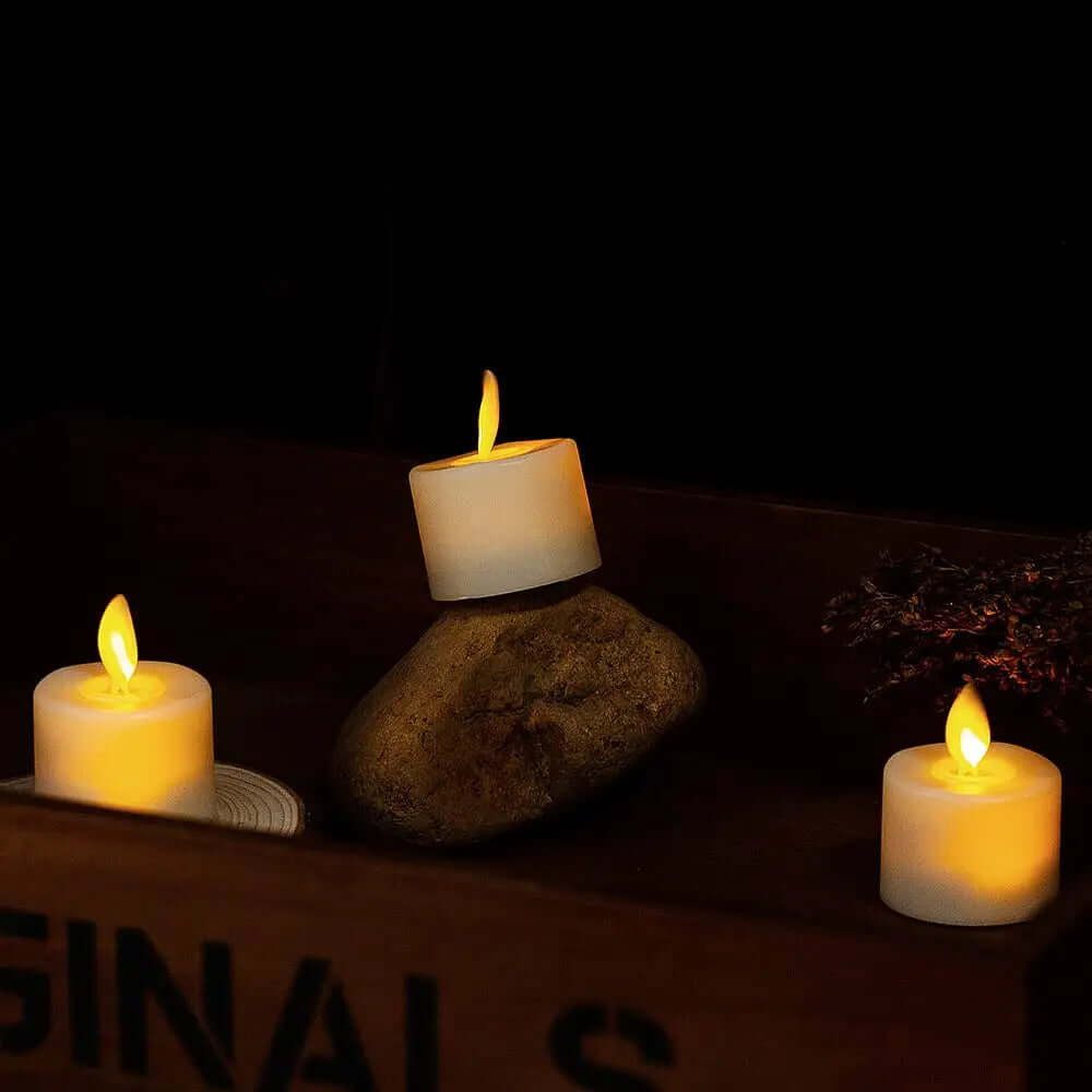 LED Candle Holder Set with Moving Wick