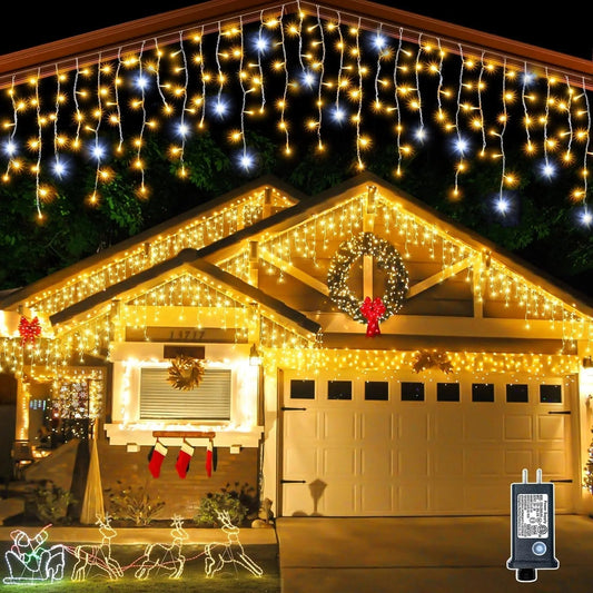 LED Light Curtain 4m with Warm Light, Waterproof IP44 - Ideal for Weddings and Celebrations