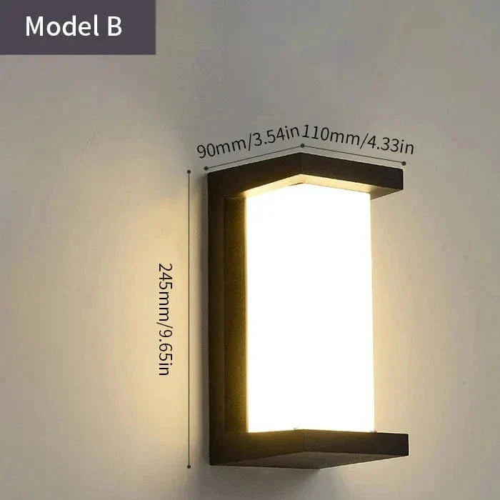 LED Outdoor Wall Light with Motion Sensor - Modern Design