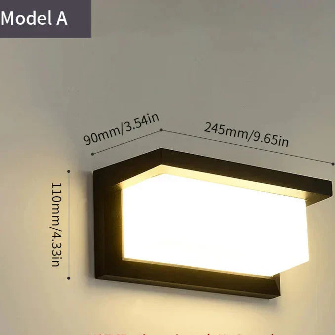 LED Outdoor Wall Light with Motion Sensor - Modern Design
