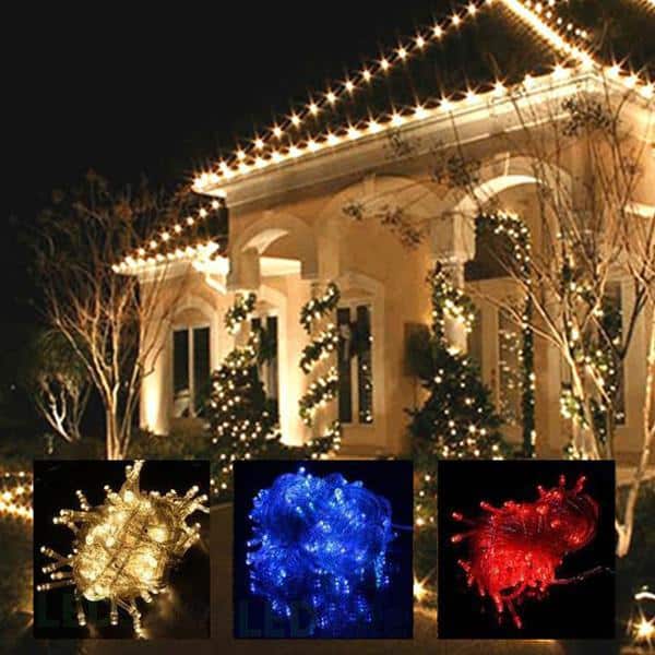 LED String Lights – 100 LED Indoor/Outdoor 10 Meters, Warm White, Red, Green, Multicolor or Blue