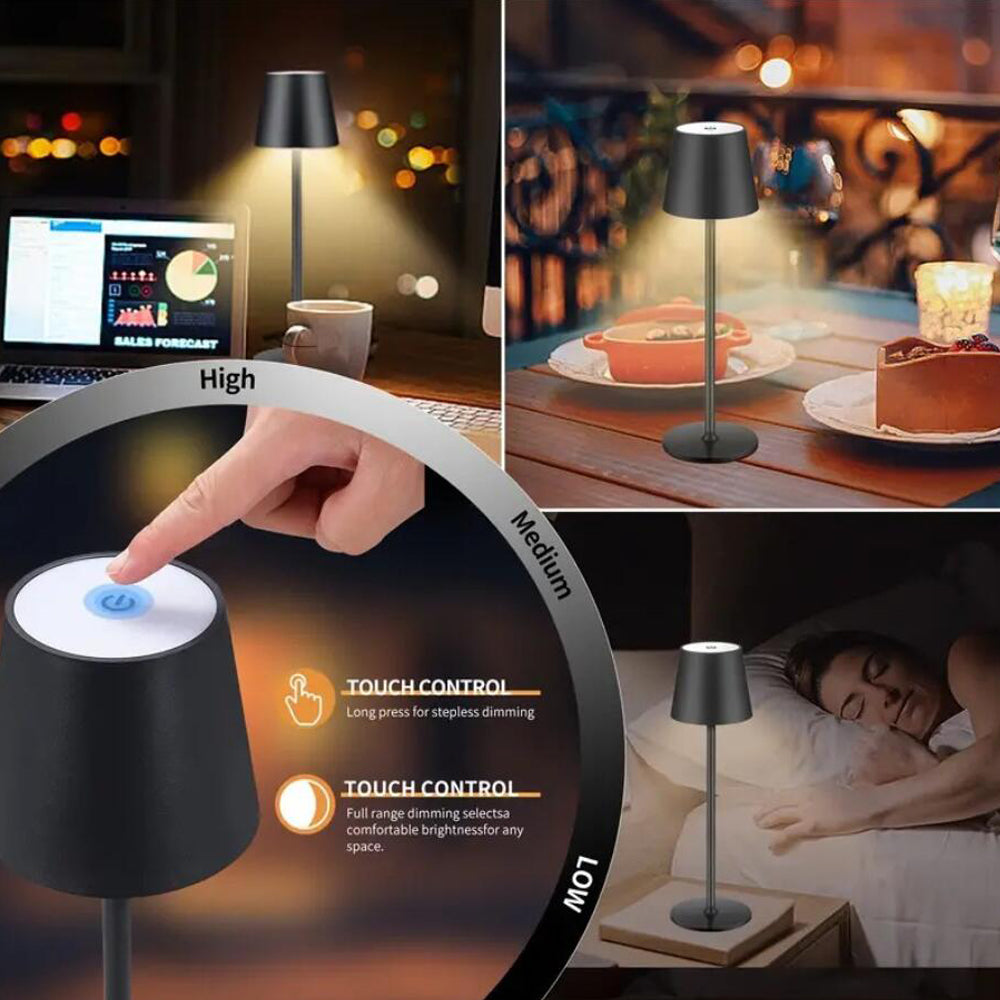 LED Table Lamp with Touch and Rechargeable Function