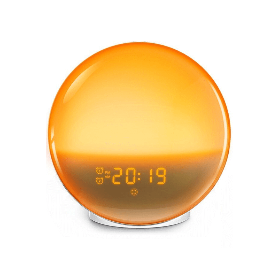 Light Alarm Clock with Radio & Nature Sounds - GlowRise