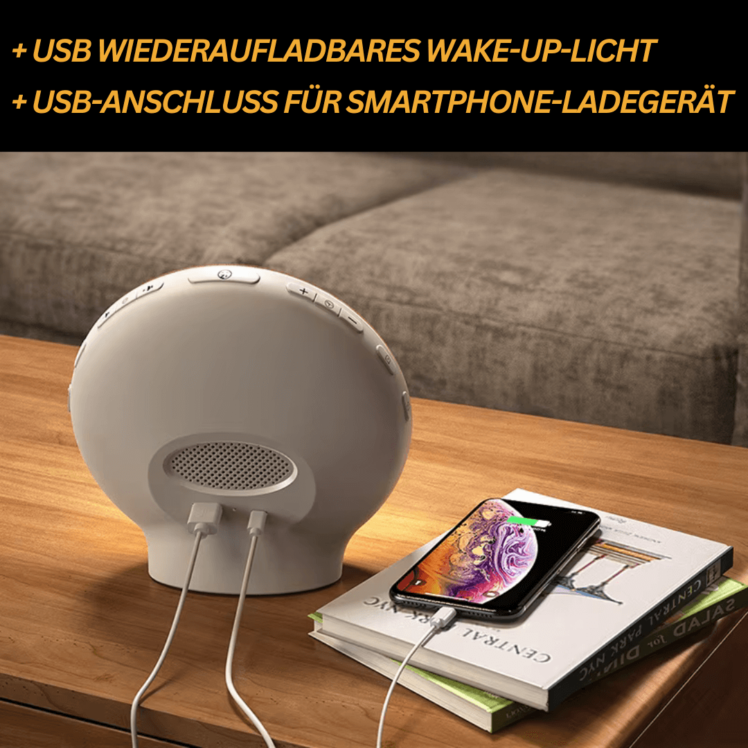 Light Alarm Clock with Radio & Nature Sounds - GlowRise