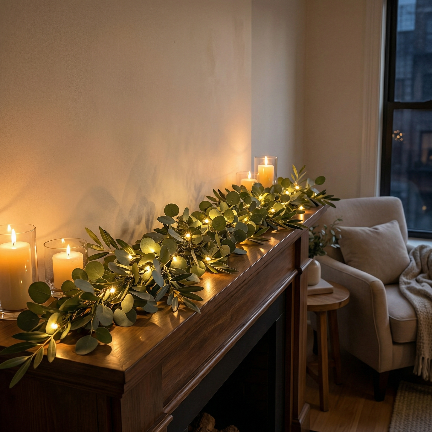 Lighted Olive Vine for Cozy Evenings