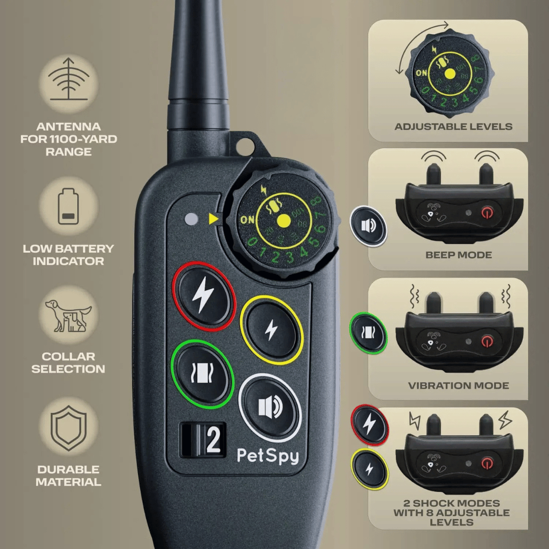 Long Range 1000m Waterproof Dog Training E-Collar & Remote