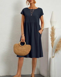 Loose Dress with Round Neck