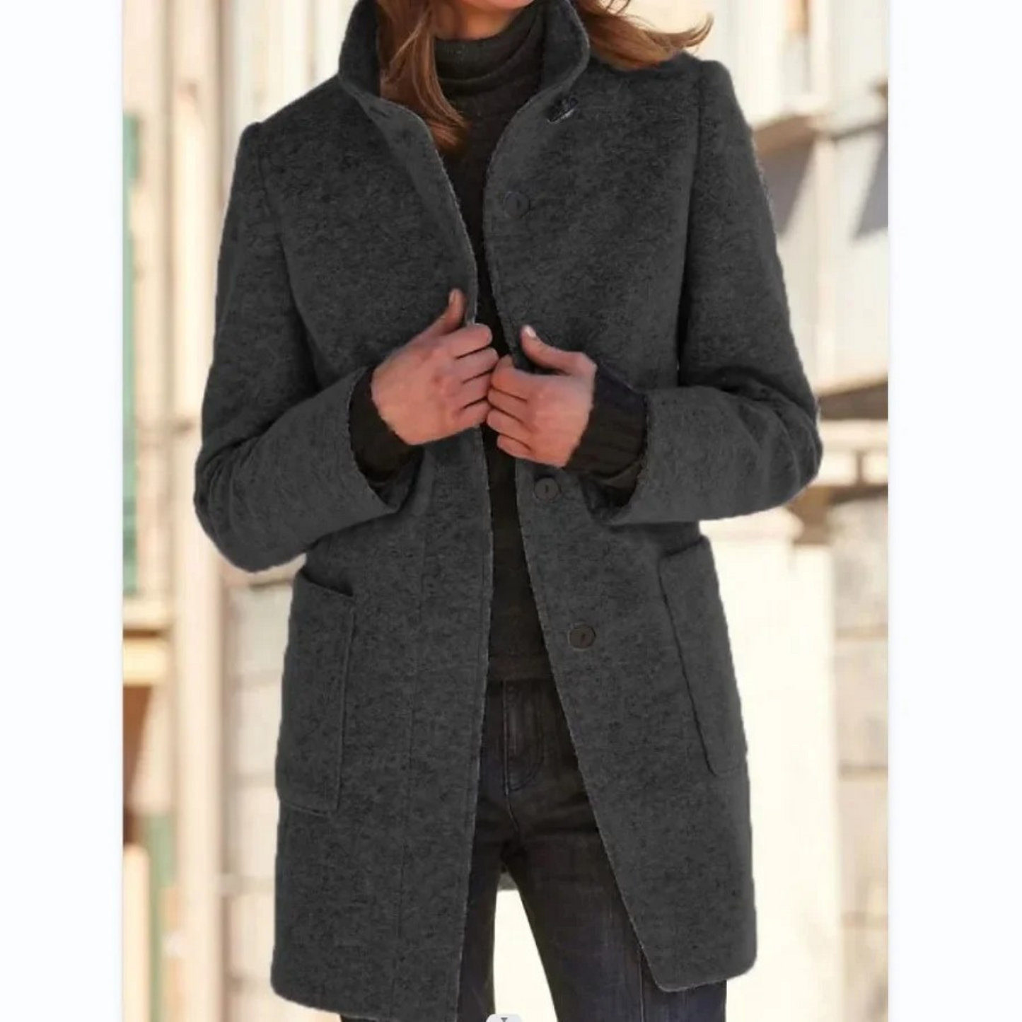 Lotte Women's Coat - Windproof - Stand-Up Collar