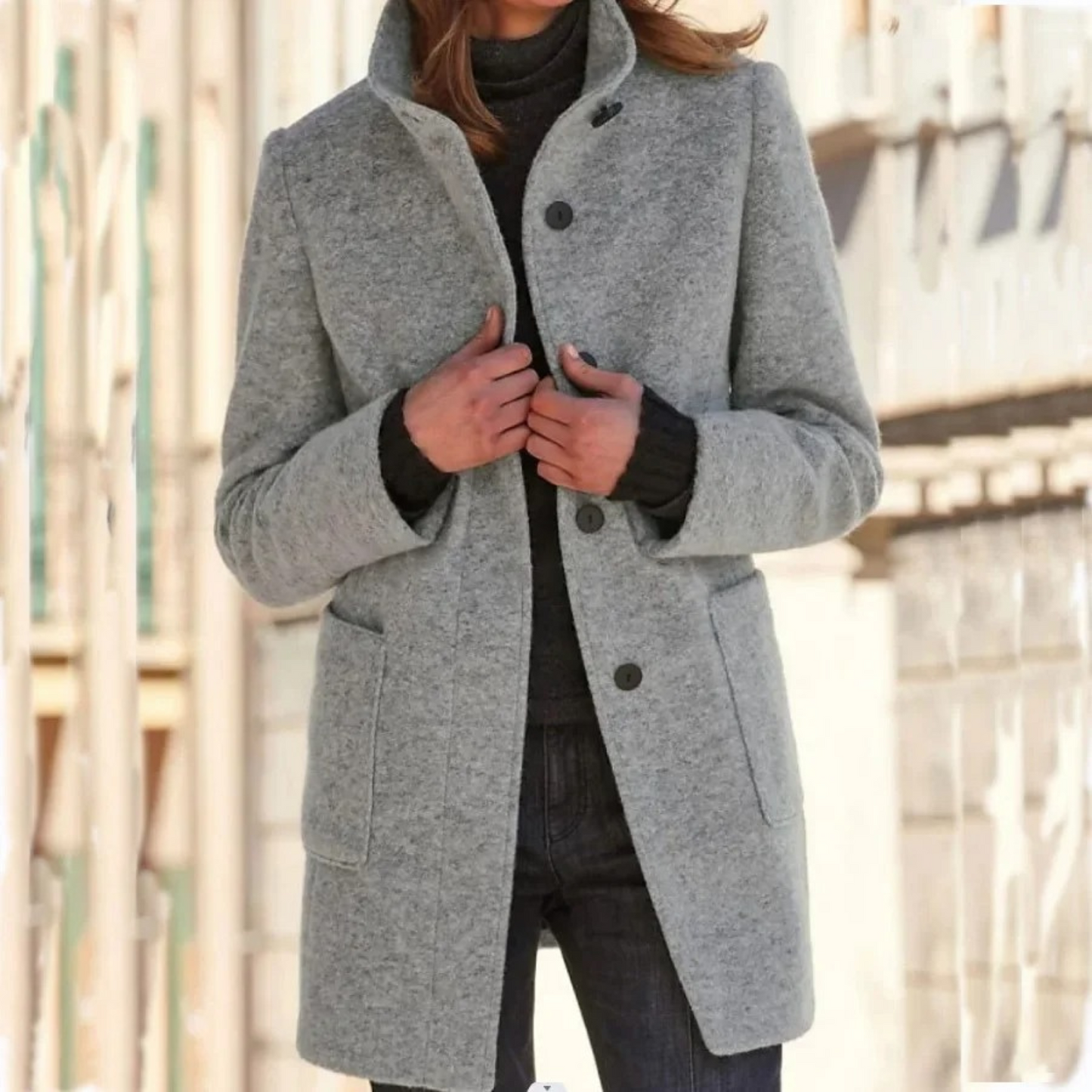 Lotte Women's Coat - Windproof - Stand-Up Collar