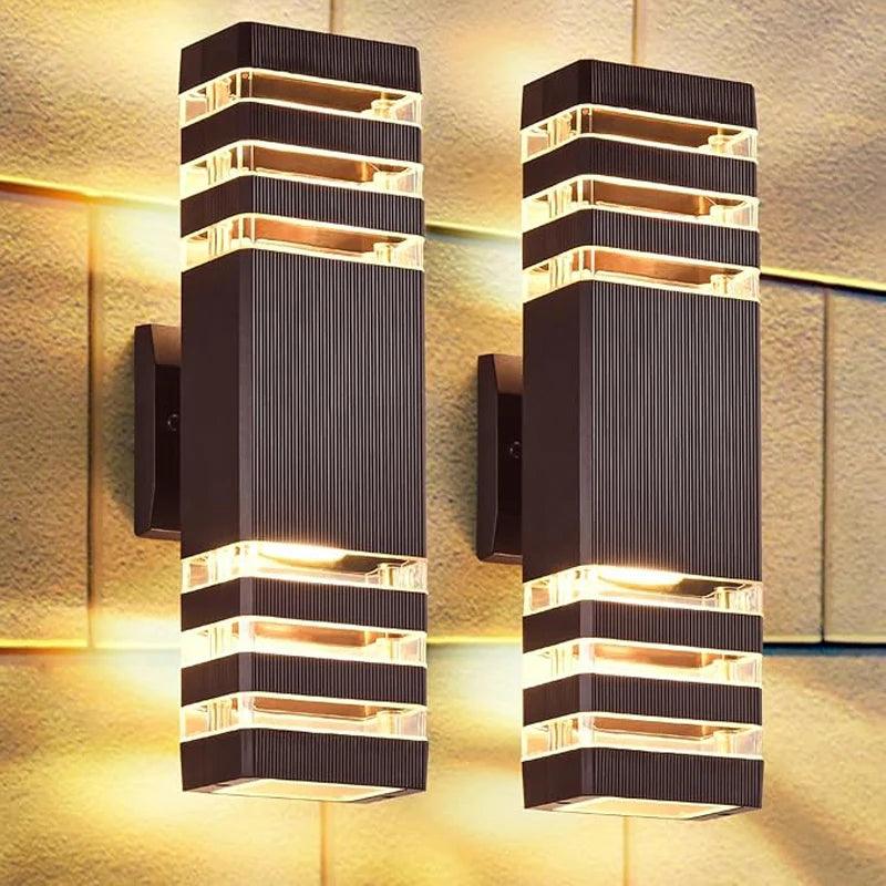 LumiBloc LED Outdoor Wall Light – Modern IP65 Up & Down Design with E27 Socket