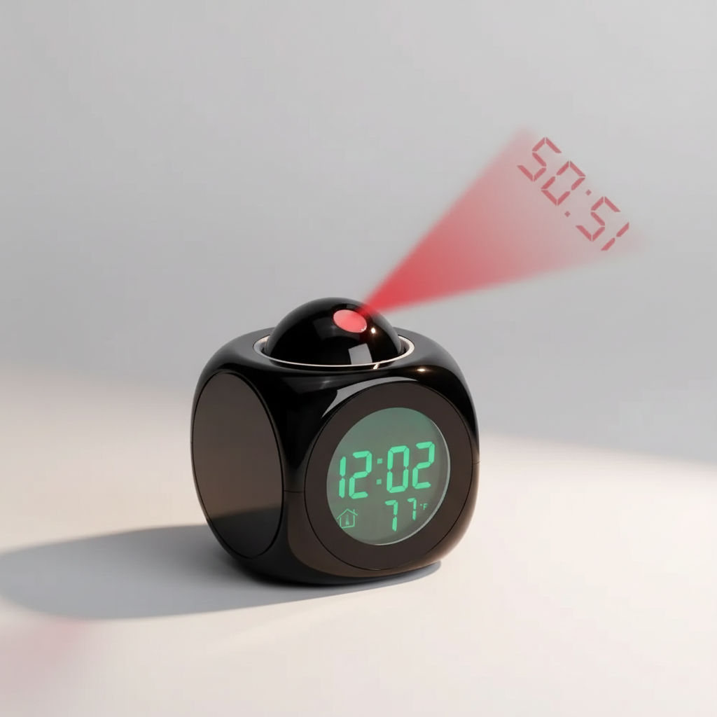 LuminovaCube Digital Projection Alarm Clock