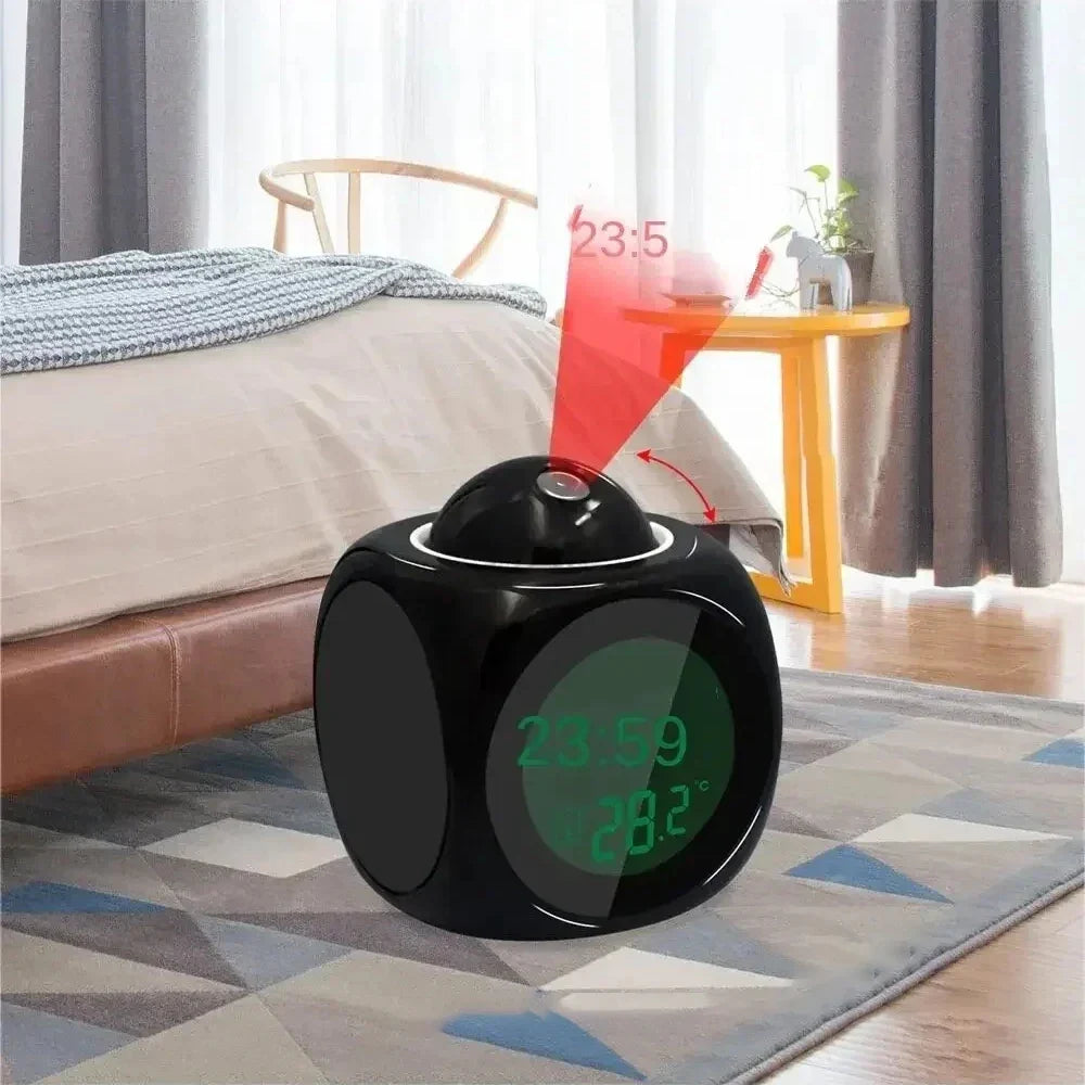 LuminovaCube Digital Projection Alarm Clock