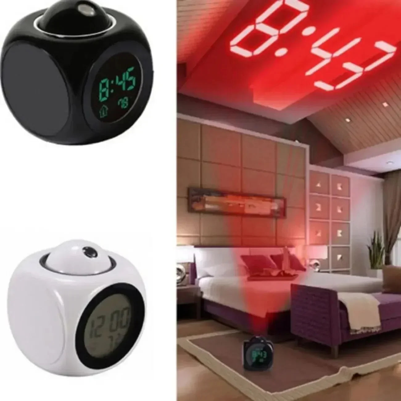 LuminovaCube Digital Projection Alarm Clock
