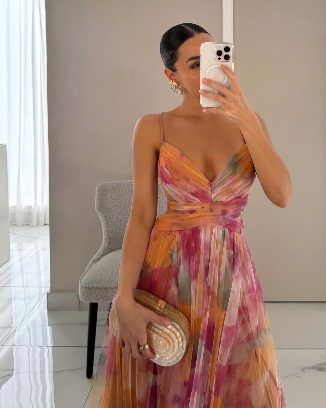 Luna Spaghetti Strap A-Line Maxi Dress