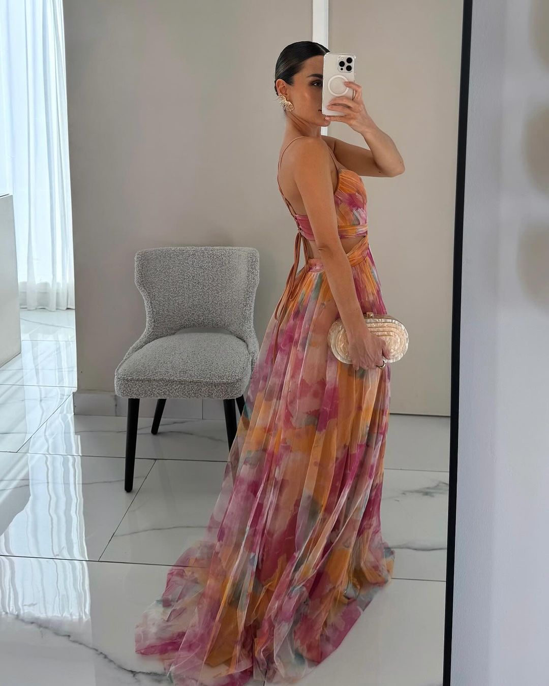 Luna Spaghetti Strap A-Line Maxi Dress