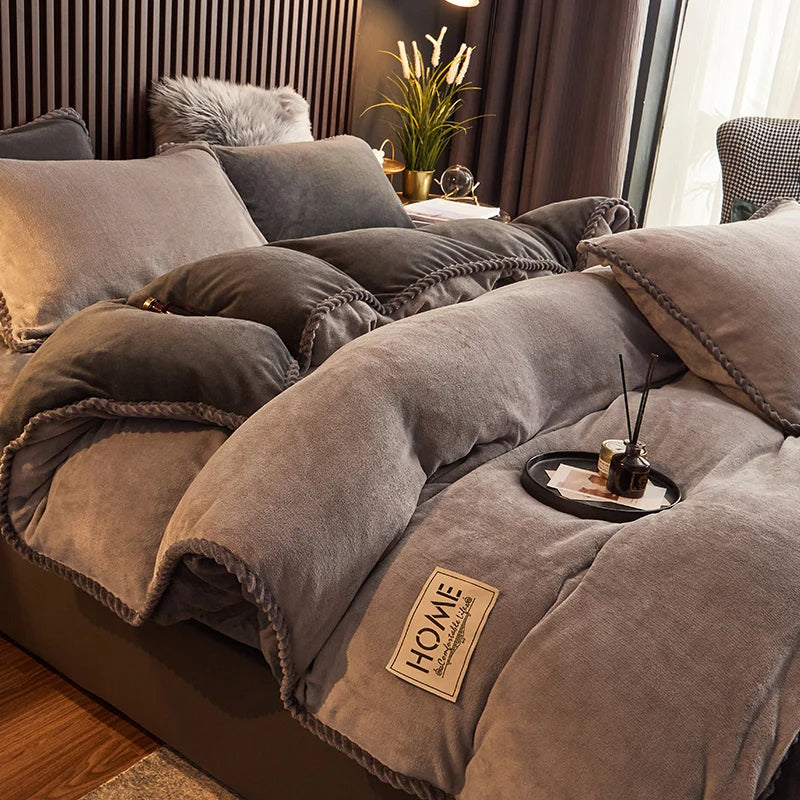 Luxurious Velvet Fleece Duvet Cover Set